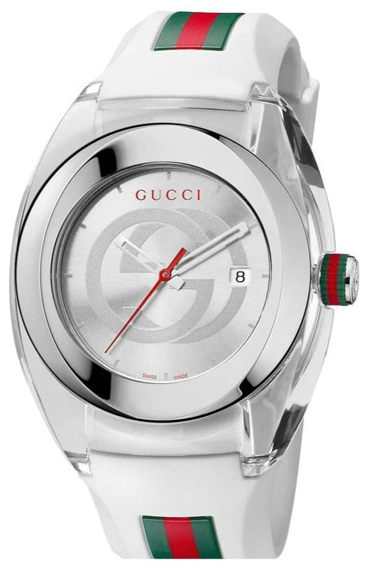 Gucci Sync XXL White Dial White Rubber Strap Watch For Men - YA137102 Buy Now By Gucci