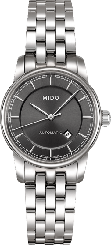 Mido Baroncelli III Automatic Grey Dial Silver Steel Strap Watch For Women - M7600.4.13.1 Buy Now By Mido