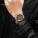 Maserati Triconic Chronograph Grey Dial Brown Leather Strap Watch For Men - R8871639003 Buy Now By Maserati