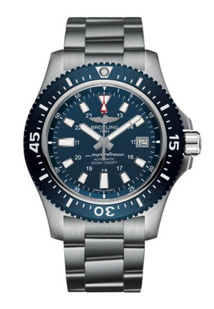 Breitling Superocean 44mm Special Blue Dial Silver Steel Strap Watch for Men - Y17393161C1A1 Buy Now By Breitling