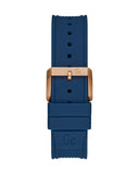 Guess Rigor Blue Dial Blue Silicone Strap Watch For Men - W0247G3 Buy Now By Guess