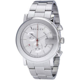 Gucci G Chrono Chronograph White Dial Silver Steel Strap Watch For Men - YA101339 Buy Now By Gucci