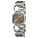 Gucci G Gucci Brown Dial Silver Steel Strap Watch For Women - YA125503 Buy Now By Gucci
