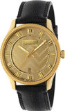 Gucci Eryx Automatic Chevron Gold Dial Black Leather Strap Watch For Men - YA126340 Buy Now By Gucci