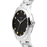 Gucci G Timeless Black Dial Silver Steel Strap Watch For Women - YA1264029 Buy Now By Gucci