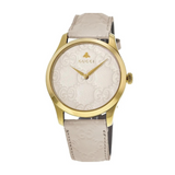 Gucci G Timeless Quartz White Dial White Leather Strap Watch For Women - YA1264033A Buy Now By Gucci