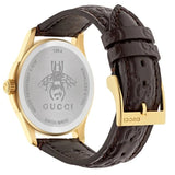 Gucci G Timeless Quartz Brown Dial Brown Leather Strap Watch for Men - YA1264035 Buy Now By Gucci