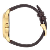 Gucci G Timeless Quartz Brown Dial Brown Leather Strap Watch for Men - YA1264035 Buy Now By Gucci