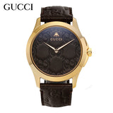 Gucci G Timeless Quartz Brown Dial Brown Leather Strap Watch for Men - YA1264035 Buy Now By Gucci