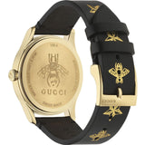 Gucci G-Timeless Black Dial Black Leather Strap Watch For Women - YA1264055 Buy Now By Gucci