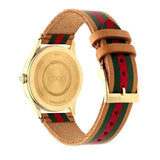 Gucci G Timeless Quartz Brown Dial Brown Leather Strap Unisex Watch - YA1264077 Buy Now By Gucci