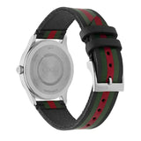 Gucci G Timeless Quartz Black Dial Multicolored Black Leather Strap Watch For Men - YA1264079 Buy Now By Gucci