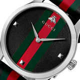 Gucci G Timeless Quartz Black Dial Multicolored Black Leather Strap Watch For Men - YA1264079 Buy Now By Gucci