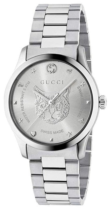 Gucci G Timeless Silver Dial Silver Steel Strap Watch For Women - YA1264095 Buy Now By Gucci