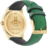 Gucci G Timeless Quartz Green Dial Green Leather Strap Watch For Women - YA1264099 Buy Now By Gucci