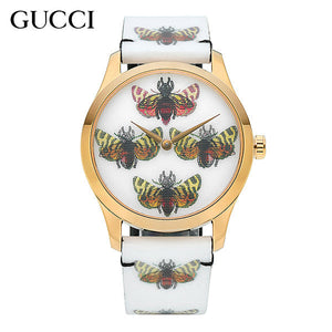Gucci G Timeless Quartz White Dial White Leather Strap Watch For Women - YA1264109 Buy Now By Gucci