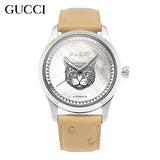 Gucci G Timeless Automatic Mother of Pearl Dial Brown Leather Strap Watch For Women - YA1264112 Buy Now By Gucci