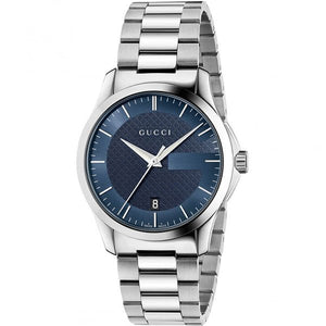 Gucci G Timeless Blue Dial Silver Steel Strap Watch For Men - YA126440 Buy Now By Gucci