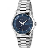Gucci G Timeless Blue Dial Silver Steel Strap Watch For Men - YA126440 Buy Now By Gucci