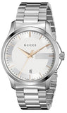Gucci G Timeless Silver Dial Silver Steel Strap Unisex Watch - YA126442 Buy Now By Gucci