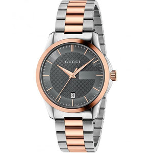Gucci G Timeless Grey Dial Two Tone Steel Strap Watch For Men - YA126446 Buy Now By Gucci
