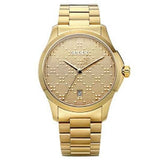 Gucci G Timeless Gold Dial Gold Steel Strap Unisex Watch - YA126461 Buy Now By Gucci