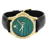 Gucci Le Marche Des Merveilles Quartz Green Dial Black Leather Strap Watch For Women - YA126463 Buy Now By Gucci