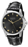 Gucci G Timeless Automatic Black Dial Black Leather Strap Watch For Women - YA126469 Buy Now By Gucci