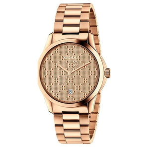 Gucci G Timeless Quartz Gold Dial Gold Steel Strap Watch For Women - YA126482 Buy Now By Gucci