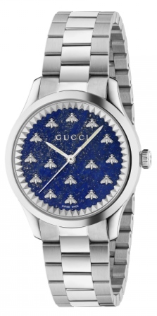Gucci G Timeless Quartz Blue Dial Silver Steel Strap Watch for Women - YA1265043 Buy Now By Gucci