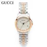 Gucci G Timeless Diamonds Mother of Pearl Dial Two Tone Mesh Bracelet Watch For Women - YA126514 Buy Now By Gucci