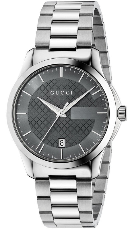 Gucci G Timeless Grey Dial Silver Steel Strap Watch For Women - YA126522 Buy Now By Gucci