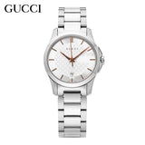 Gucci G Timeless Silver Dial Silver Steel Strap Watch For Women - YA126523 Buy Now By Gucci
