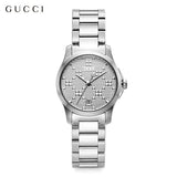 Gucci G Timeless Silver Dial Silver Steel Strap Watch For Women - YA126551 Buy Now By Gucci