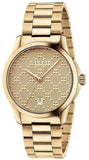 Gucci G Timeless Gold Dial Gold Steel Strap Watch For Women - YA126553 Buy Now By Gucci