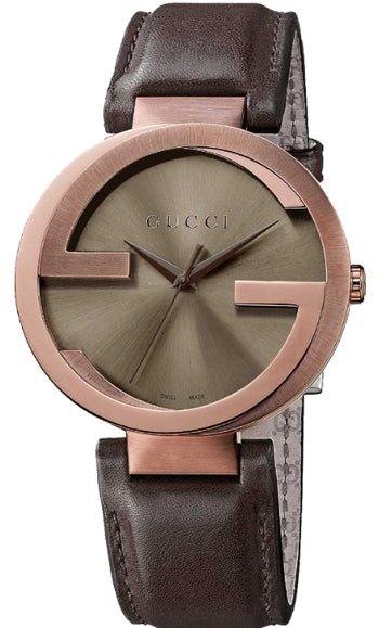 Gucci Interlocking Iconic Brown Dial Brown Leather Strap Watch For Women - YA133207 Buy Now By Gucci