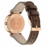 Gucci G Interlocking Mother of Pearl Dial Brown Leather Strap Watch For Women - YA133516 Buy Now By Gucci