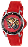 Gucci Dive Quartz Red Dial Red Rubber Strap Watch For Men - YA136315 Buy Now By Gucci