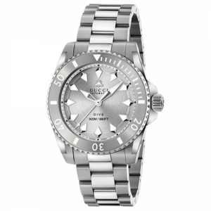 Gucci Dive Automatic Silver Dial Silver Steel Strap Watch for Men - YA136354 Buy Now By Gucci