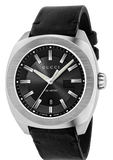 Gucci GG2570 Black Dial Black Leather Strap Watch For Men - YA142206 Buy Now By Gucci