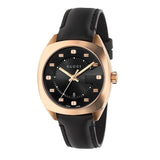Gucci GG2570 Quartz Black Dial Black Leather Strap Watch For Women - YA142407 Buy Now By Gucci