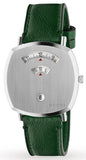 Gucci Grip Silver Dial Green Leather Strap Unisex Watch - YA157412 Buy Now By Gucci