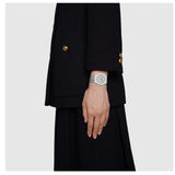 Gucci 25H Quartz Silver Dial Silver Steel Strap Watch For Women - YA163402 Buy Now By Gucci