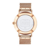 Coach Perry Silver Dial Rose Gold Mesh Bracelet Watch for Women - 14503386 Buy Now By Coach