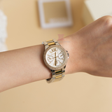 Michael Kors Camille Multifunction Silver Dial Two Tone Steel Strap Watch For Women - MK6982 Buy Now By Michael Kors