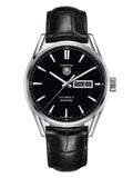 Tag Heuer Carrera Automatic 41mm Black Dial Black Leather Strap Watch for Men - WAR201A.FC6266 Buy Now By Tag Heuer