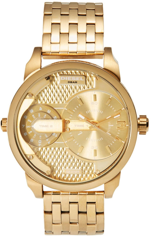 Diesel Mini Daddy Gold Dial Gold Steel Strap Watch For Men - DZ7306 Buy Now By Diesel