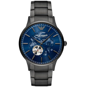 Emporio Armani Renato Automatic Blue Dial Grey Steel Strap Watch For Men - AR60056 Buy Now By Emporio Armani