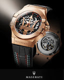 Maserati Potenza Skeleton Limited Edition Dial Black Strap Watch For Men - R8821108026 Buy Now By Maserati