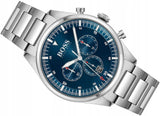 Hugo Boss Pioneer Blue Dial Silver Steel Strap Watch for Men - 1513867 Buy Now By Hugo Boss